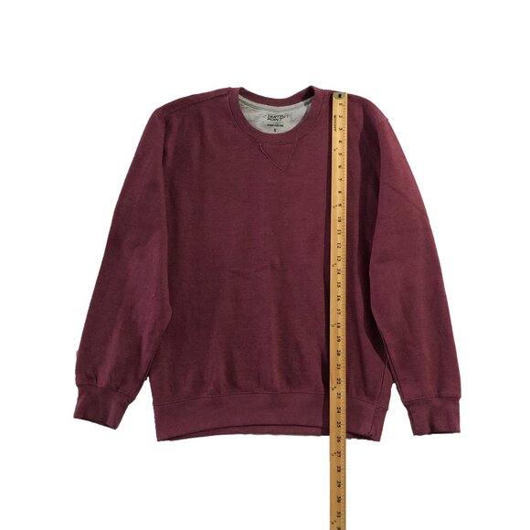 Starting Point Sweatshirt Mens S Burgundy Fleece Ultrasoft Crew-Neck Pullover - Picture 3 of 5